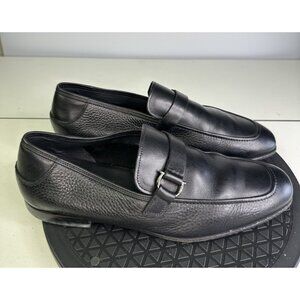 Salvatore Ferragamo Mens Horse Bit Loafers Size 7.5 EE Black Leather